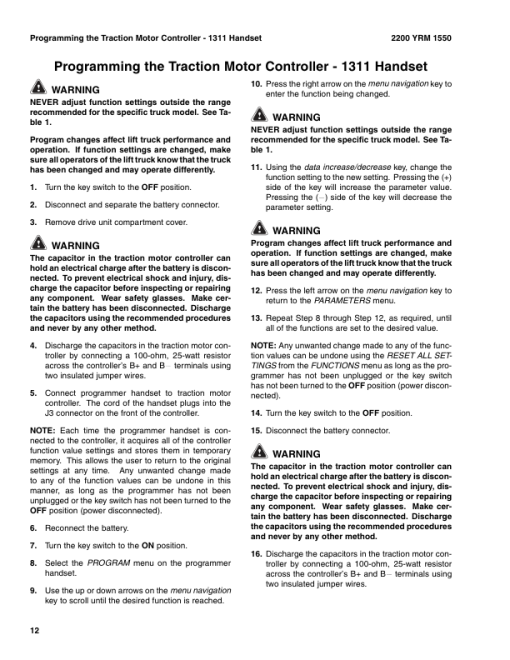 Yale MP20AP Pallet Truck A485 Service Repair Manual - Image 2