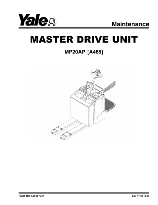 Yale MP20AP Pallet Truck A485 Service Repair Manual - Image 3