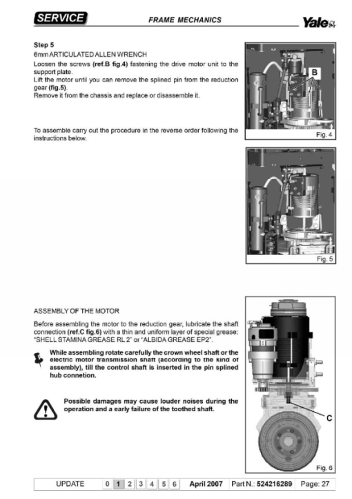 Yale MP20XD Pallet Truck B892 Service Repair Manual - Image 3