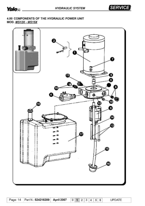 Yale MP20XV Electric Pallet Truck A979 Service Repair Manual - Image 3