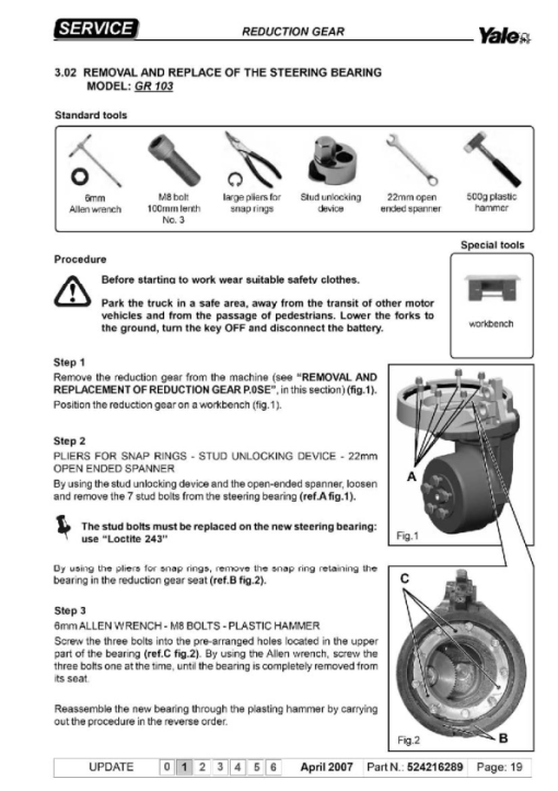 Yale MP20XV Electric Pallet Truck A979 Service Repair Manual - Image 5