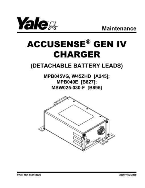 Yale MPB040E Stacker B827 Service Repair Manual - Image 3