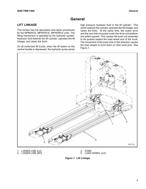 Yale MPB040E Stacker B827 Service Repair Manual - Image 5