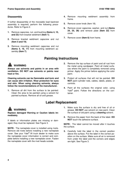 Yale MPB045VG Pallet Truck A245 Series Repair Manual - Image 5