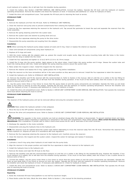 Yale MPC060LD, MPC0080LD Pallet A899 Service Repair Manual