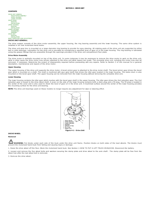 Yale MPC060LD, MPC0080LD Pallet A899 Service Repair Manual - Image 4