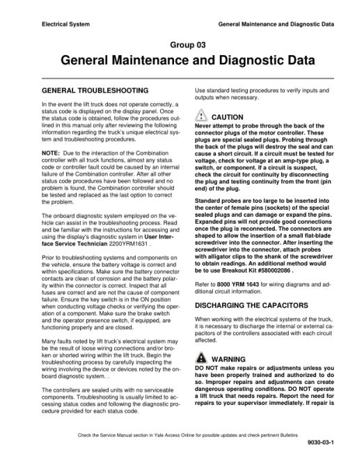 Yale MPC060VG, MPC080VG Pallet Truck A283 Series Repair Manual - Image 4