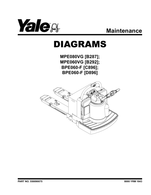 Yale MPE060-F Rider Pallet Truck C896 Series Repair Manual