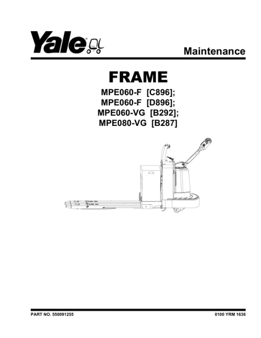 Yale MPE060F Tow Tractor D896 Series Repair Manual - Image 2