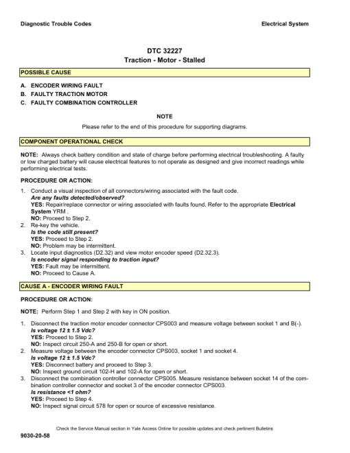 Yale MPE060F Tow Tractor D896 Series Repair Manual - Image 4