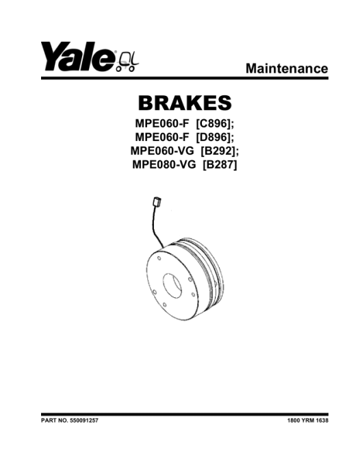 Yale MPE060VG Rider Pallet Jack B292 Service Repair Manual - Image 2