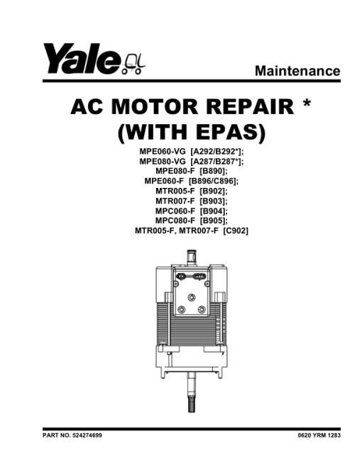 Yale MPE080F Pallet Truck B890 Service Repair Manual