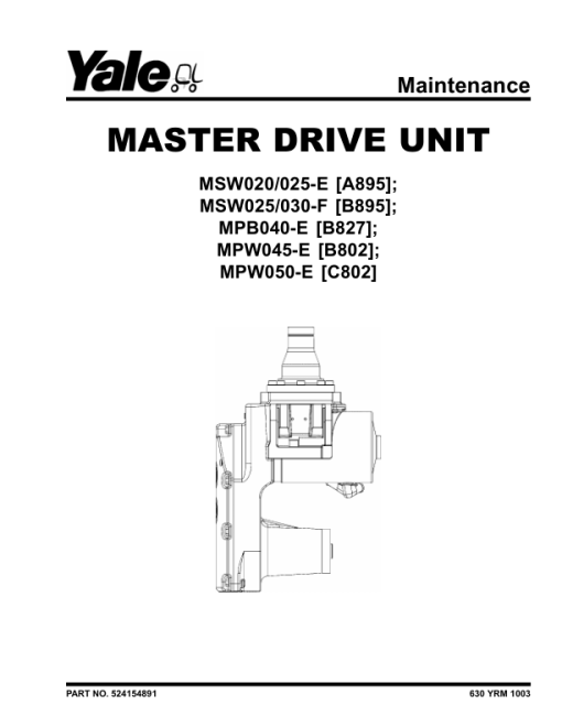 Yale MPW045E Pallet B802 Service Repair Manual - Image 2