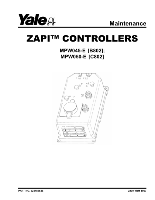 Yale MPW045E Pallet B802 Service Repair Manual - Image 3