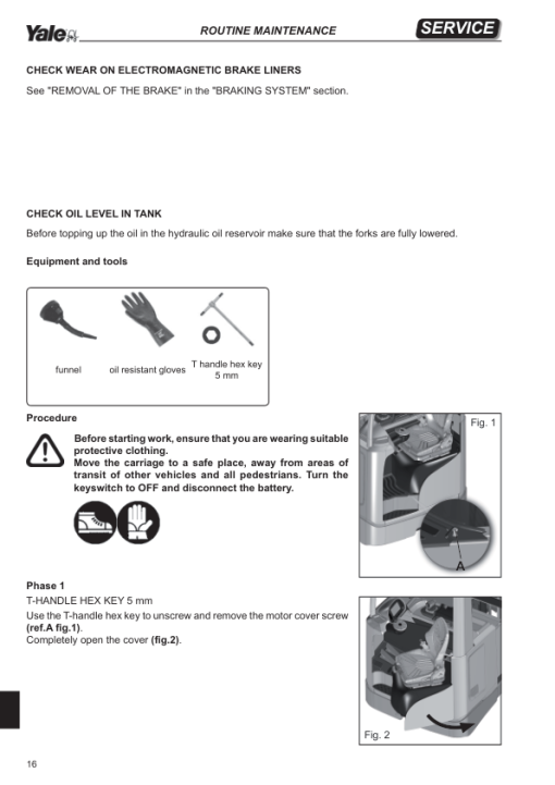 Yale MR14, MR16, MR16HD, MR16N, MR20, MR20HD, MR25 Reach Truck D489 Series Repair Manual - Image 4