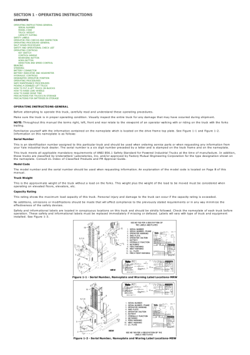 Yale MRW020, MRW030 Walkie Reach Stacker B821 Service Repair Manual