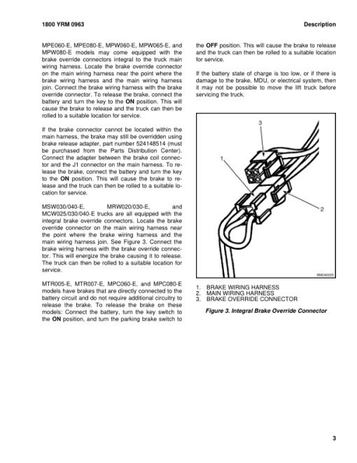 Yale MRW020E, MRW030E, MSW040E Walkie Reach Stacker D820, D821 Series Repair Manual - Image 5