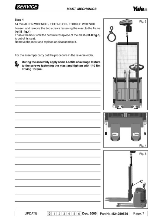 Yale MS10E Stacker B845 Service Repair Manual - Image 2