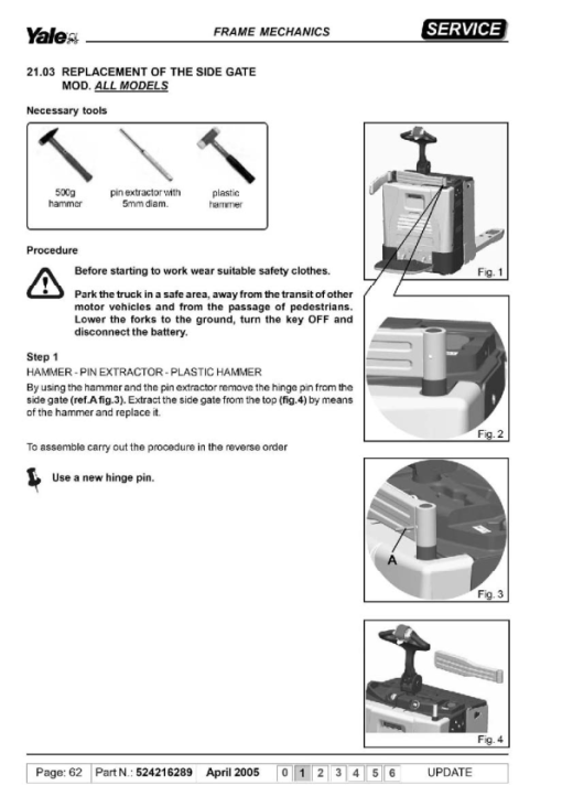 Yale MS12X, MS15X Reach Truck C847 Service Repair Manual - Image 4