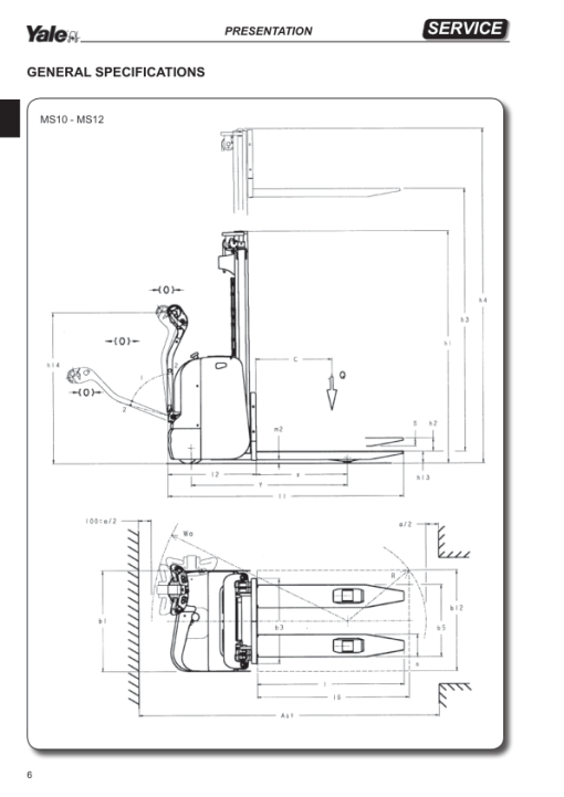 Yale MS14AC, MS16AC, MS14IL, MS16IL Reach Truck C852 Service Repair Manual - Image 2