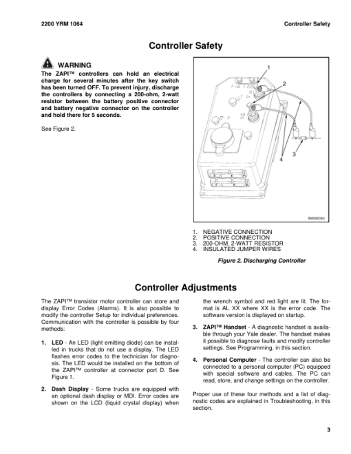 Yale MSW025F, MSW030F Pallet Truck B895 Service Repair Manual - Image 4