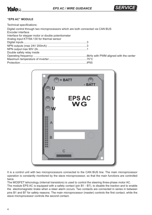 Yale MTC13-80, MTC15SWB, MTC15MWB, MTC15LWB Stacker B869 Service Repair Manual - Image 5