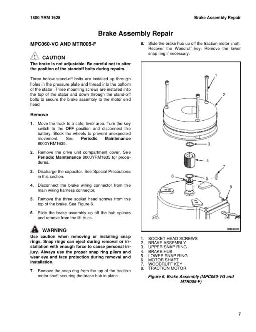 Yale MTR007F Pallet Truck B903 Service Repair Manual - Image 2