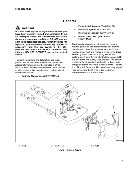 Yale MVE080VG Rider Pallet Jack B287 Service Repair Manual - Image 4