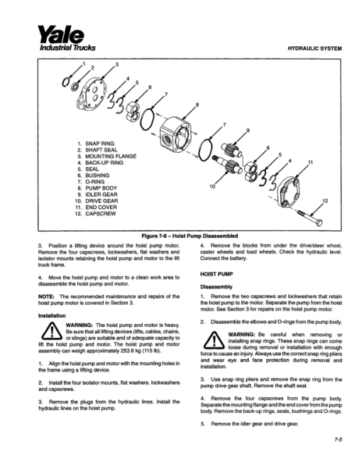 Yale NDR030AC, NDR030BC, NS040AD, NR045BC Forklift A815 Service Repair Manual - Image 3