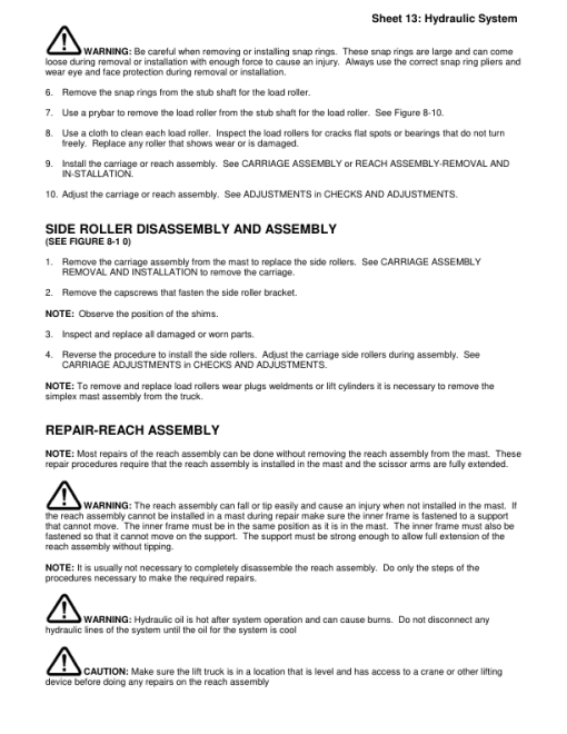 Yale NDR030AC, NDR030BC, NS040AD, NS050AD Forklift B829 Service Repair Manual - Image 5