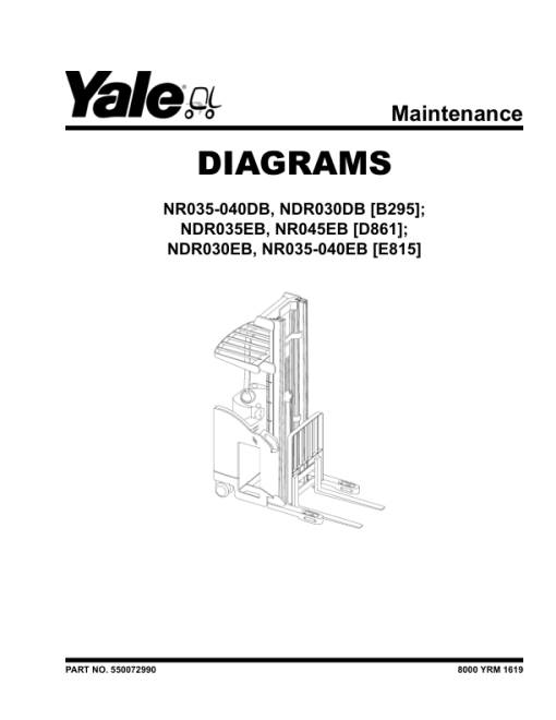 Yale NDR030EB, NR040EB, NR035EB Reach Truck E815 Series Repair Manual