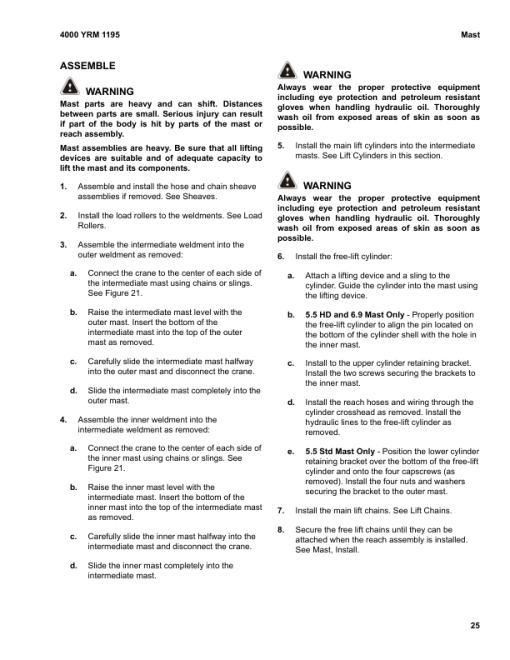 Yale NDR035EB, NR045EB Reach Truck D861 Series Repair Manual - Image 5