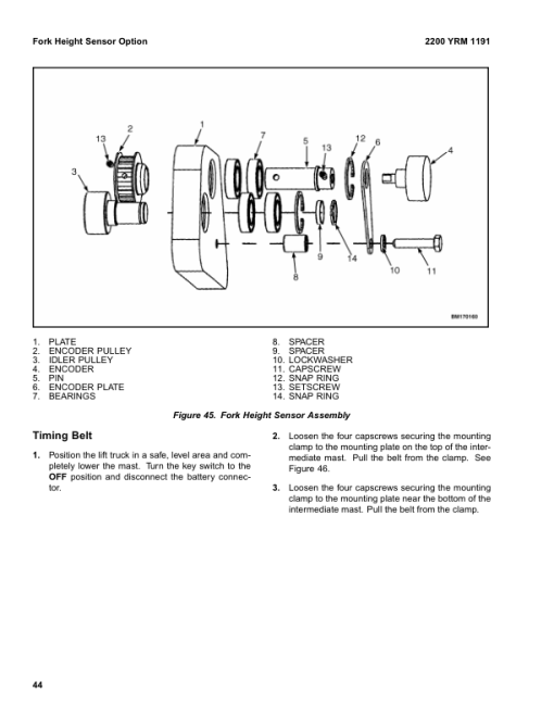 Yale NR035EA, NR040EA, NDR030EA Reach Truck D815 Series Repair Manual - Image 5