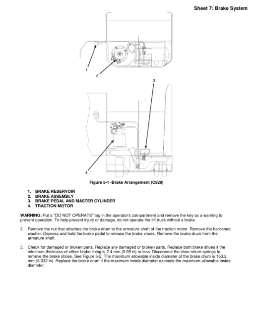 Yale NR045CA, NR045GA Forklift A861 Service Repair Manual - Image 3