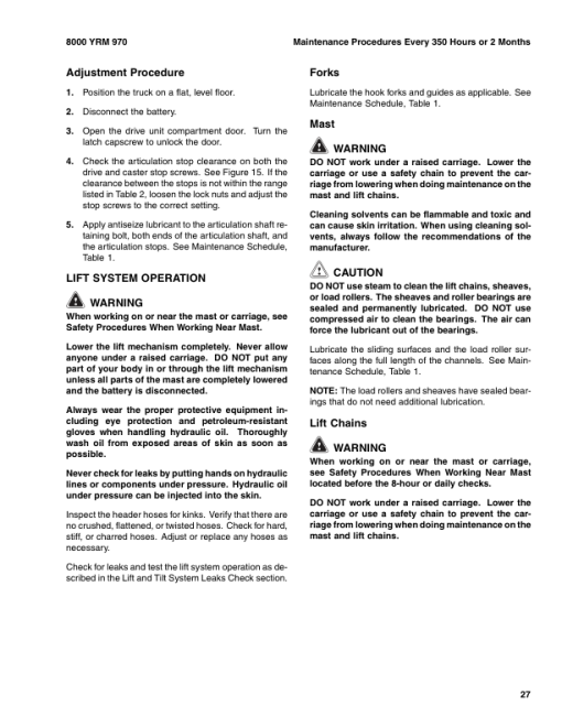 Yale NS040AF, NS050AF Forklift C816 Service Repair Manual - Image 4