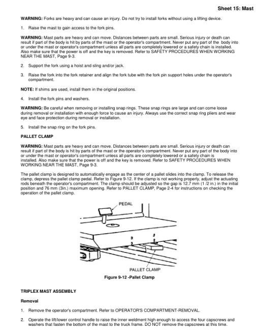 Yale OS030BC, SS030BC Forklift B826 Service Repair Manual - Image 5