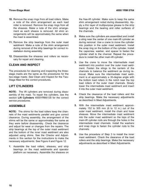 Yale OS030BE, SS030BE Order Selector D826 Series Repair Manual - Image 5