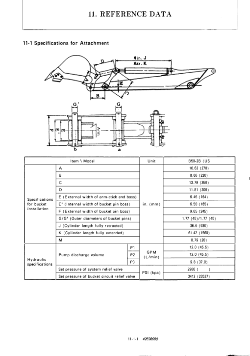 Yanmar B50-2B, B50-2BUS Crawler Excavators Service Repair Manual - Image 5