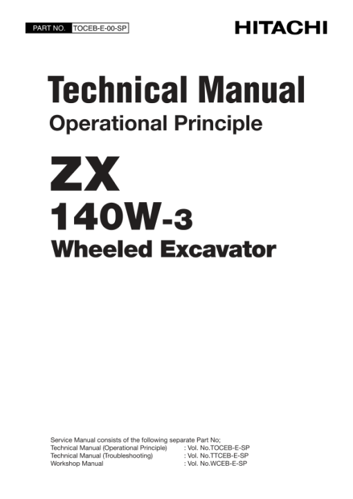 Hitachi ZX140W-3 Wheel Excavator Service Repair Manual - Image 2