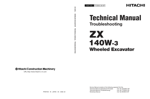 Hitachi ZX140W-3 Wheel Excavator Service Repair Manual - Image 4